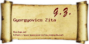 Gyorgyovics Zita névjegykártya