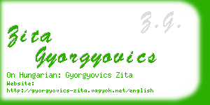 zita gyorgyovics business card